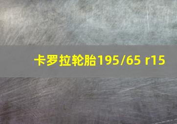 卡罗拉轮胎195/65 r15